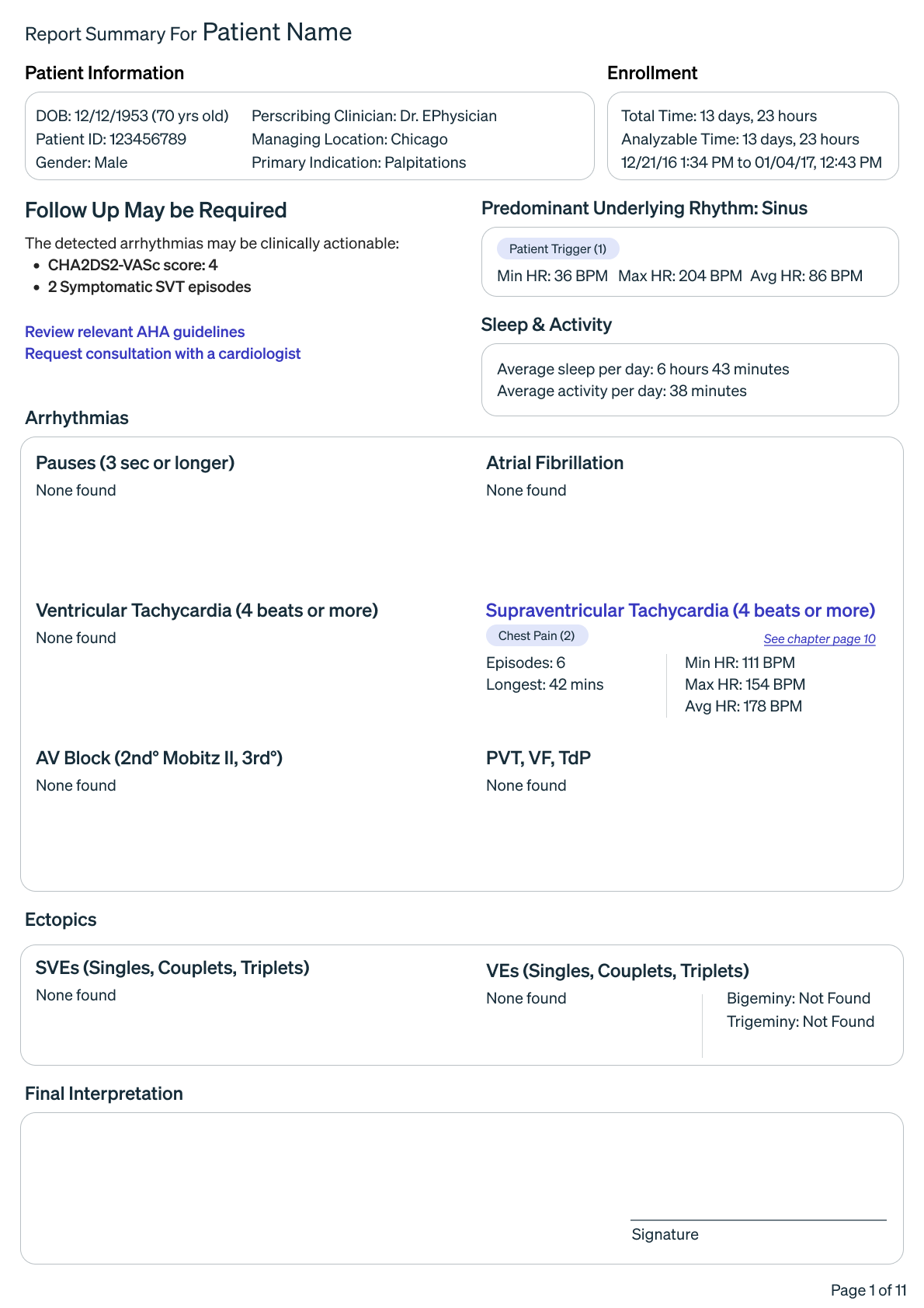 Early iteration — separate cover page with all criteria shown